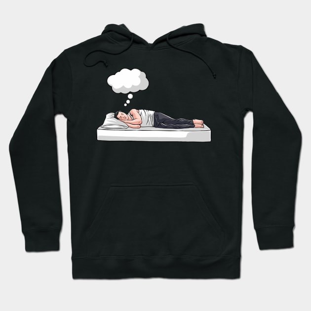 Man Sleeping And Dreaming Dreams Hoodie by fromherotozero